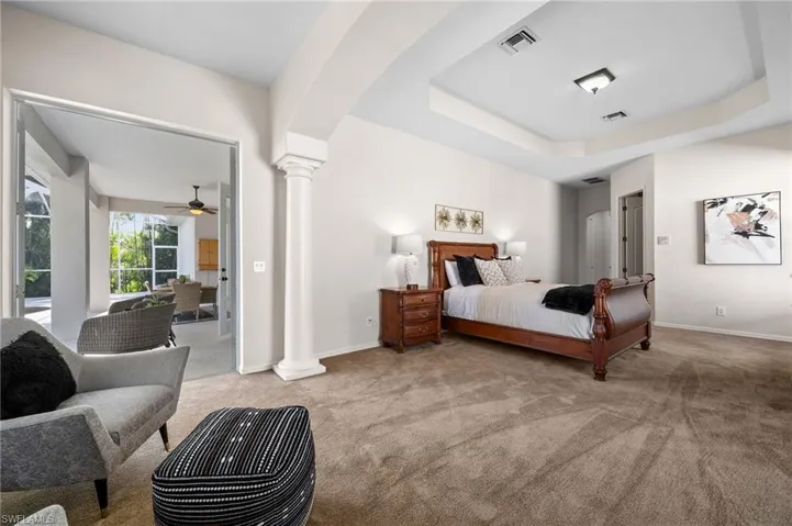 Primary/Master Bedroom Sitting Area with Access to the Pool