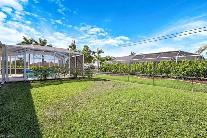 The yard is oversized and fully fenced