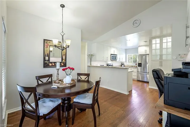The Dining Nook overlooks the Kitchen and open plan Living area
