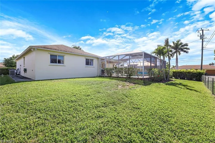 The yard is oversized and fully fenced