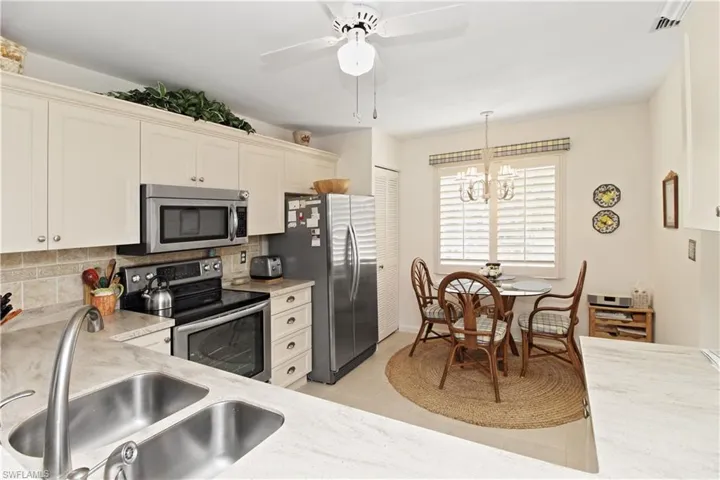 View of kitchen from dining room.