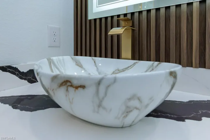 Bathroom view of a sink
