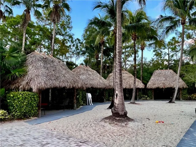 Palapa and sanded area