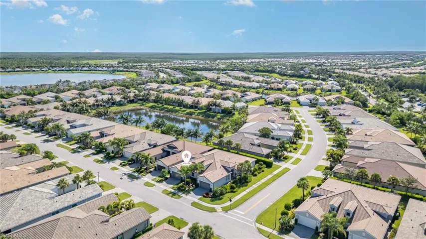Aerial view of the home looking northeast.