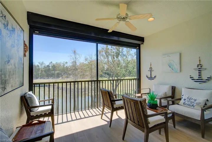 Wonderful Southern facing view of golf course and lake