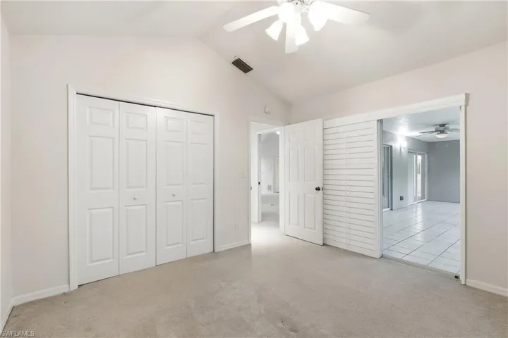 Guest bedroom offers a pocket door to create a lovely guest suite which leads to Lanai