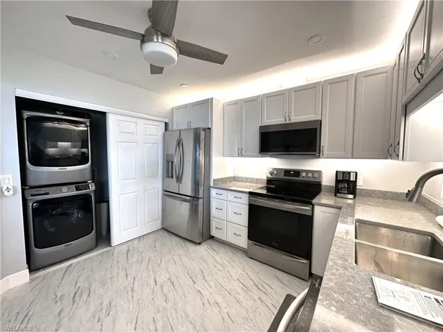 Laundry in kitchen