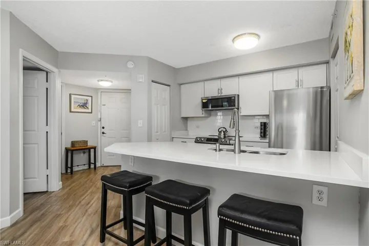 You'll love this completely updated FIRST floor unit at San Mirage! New Kitchen, New Bathrooms with new walk in showers and frameless glass enclosures and a fabulous open floor plan.