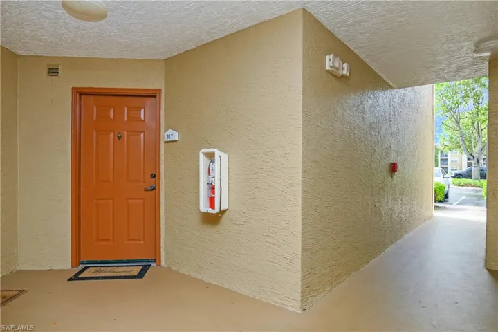 View of exterior entry, apartment 317.