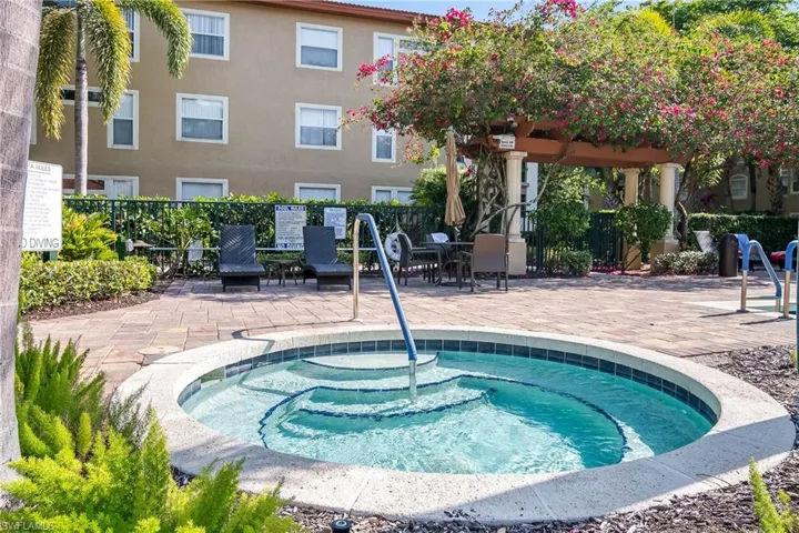 The community pool also has a spa.