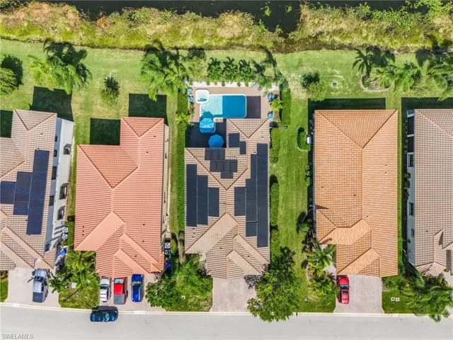 Bird's eye view of a pool