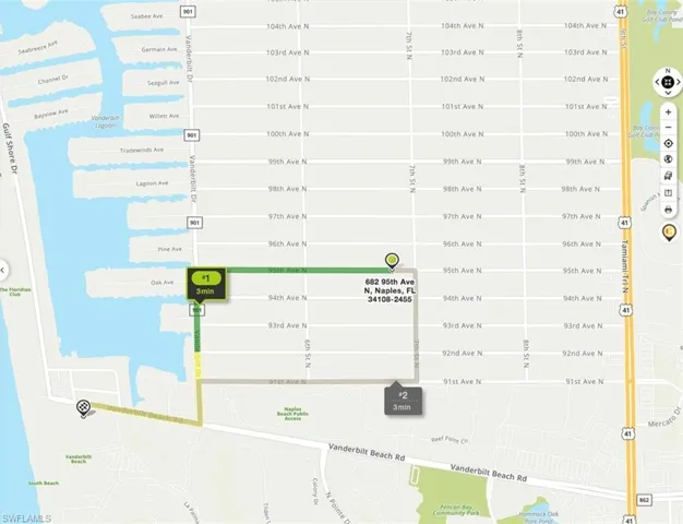 Walk to Vanderbilt Beach and the Ritz Carlton