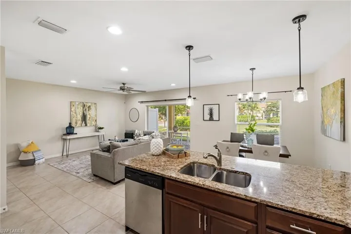 Overlooking dining and living room
