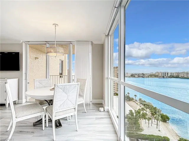 Side view through floor to ceiling windows