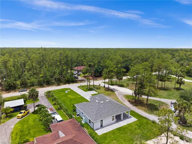 Drone / aerial view of a heavily wooded area