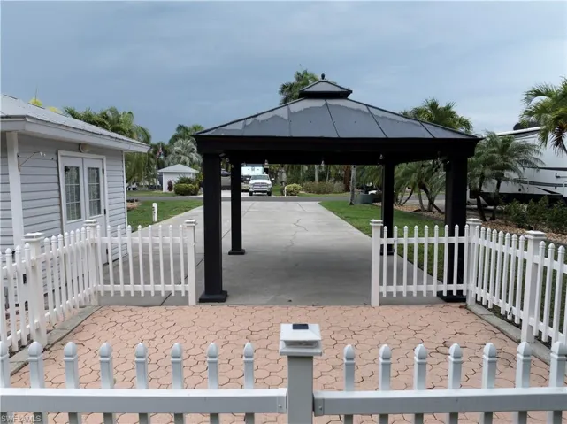 View of patio / terrace with a gazebo