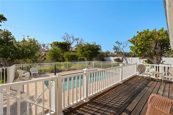 Wooden deck featuring a fenced in pool and a fenced backyard