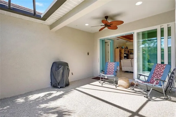 Covered patio & room for gas grilling.