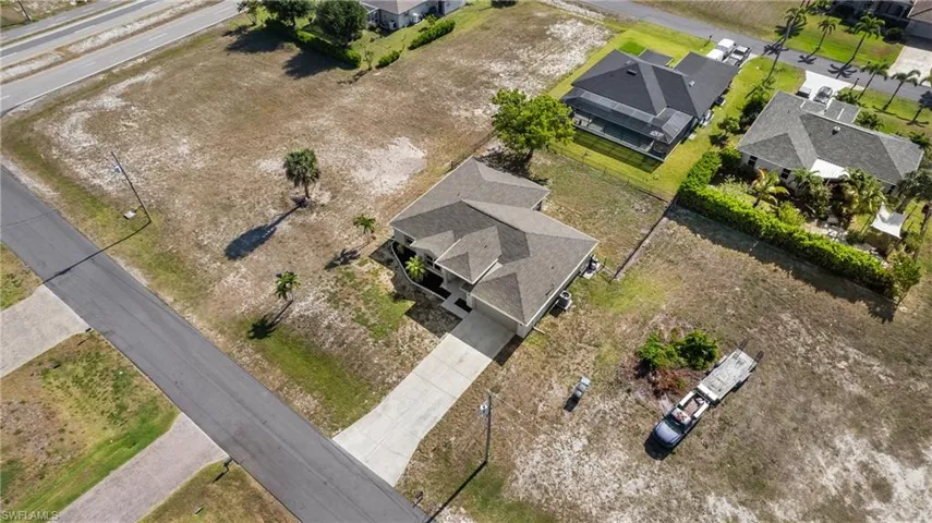 Aerial view of residential area