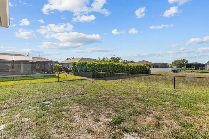 View of yard with a residential view