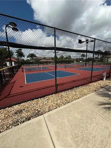 View of tennis court