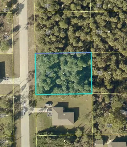 Map of property location with property parcel outlined