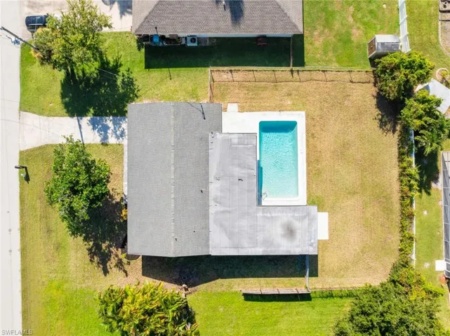 Bird's eye view of a pool