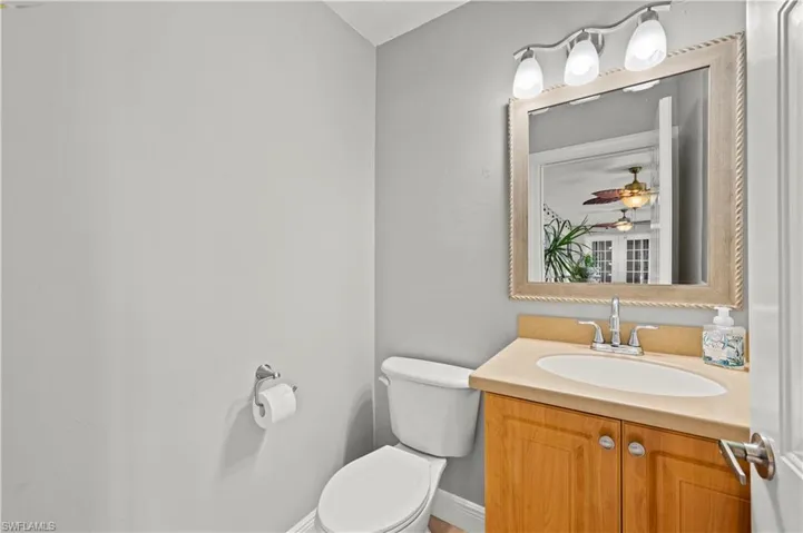 Bathroom featuring toilet and vanity