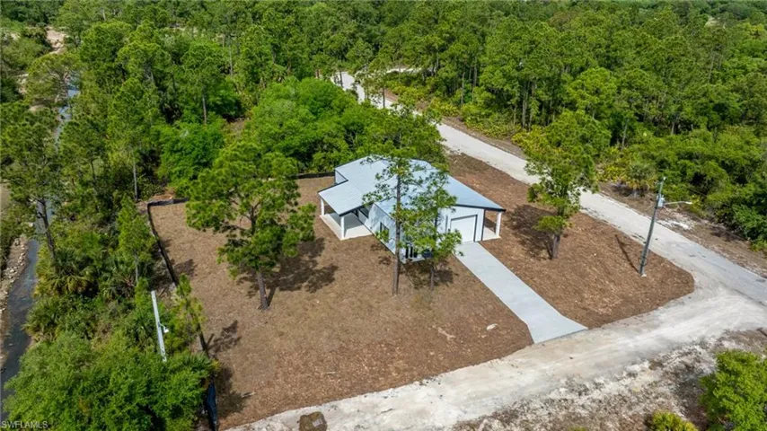 Bird's eye view with a view of trees