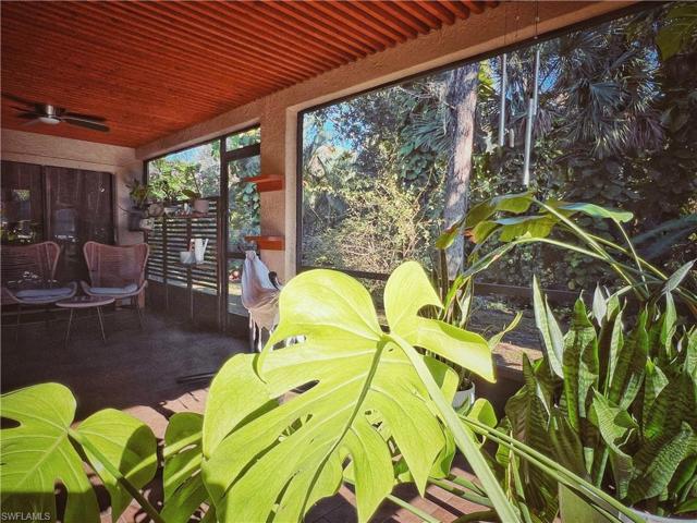 Nature enclave with cedar ceiling