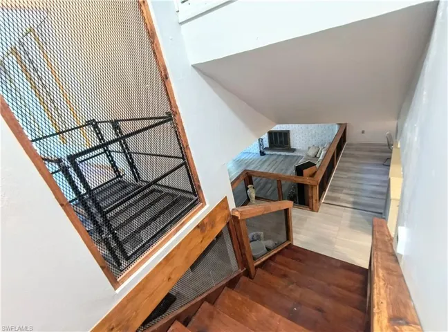 Elevator Shaft to primary visible in stairwell.