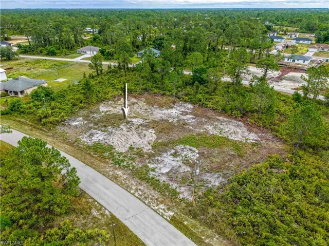 Bird's eye view of a heavily wooded area