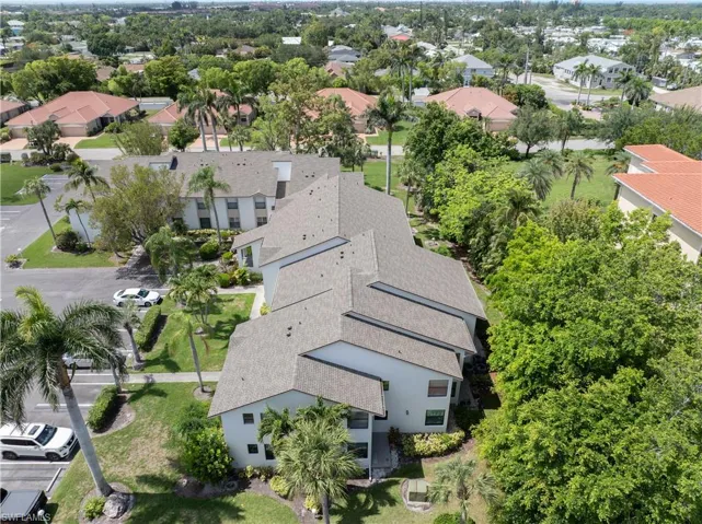 Aerial view of residential area