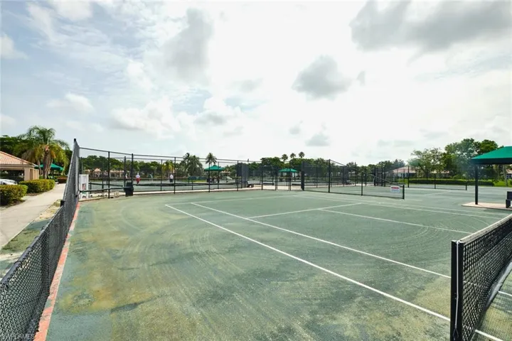 View of tennis court