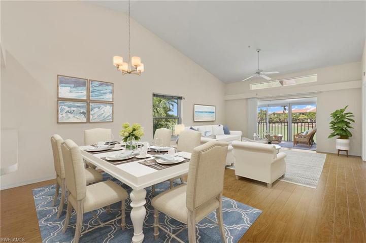Virt Staged-Cathedral ceilings and light floors -feels roomy