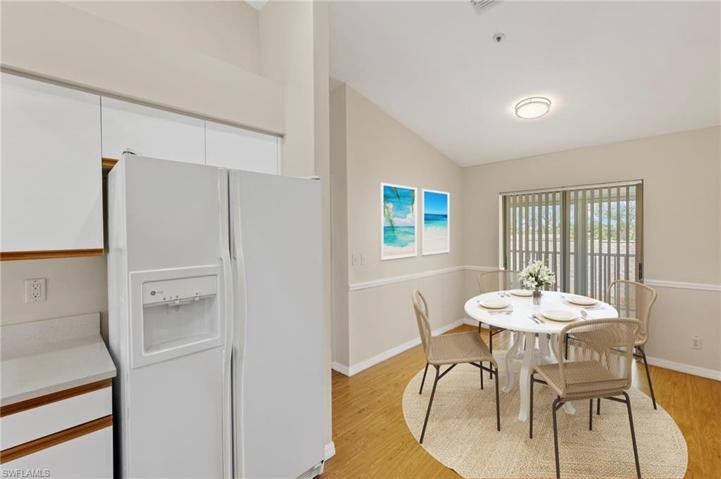 Virtual staged-White, bright clean kitchen nook