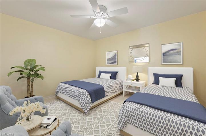 Virtual stage-Cheerful & spacious guest room