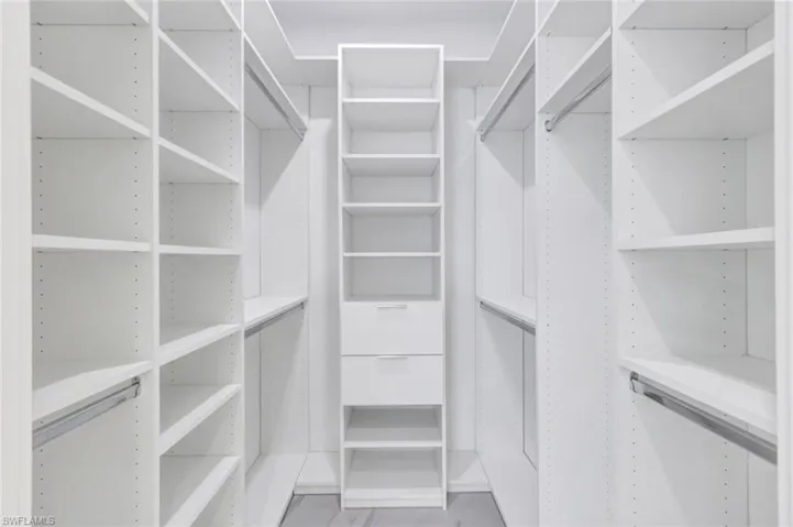 View of walk in closet