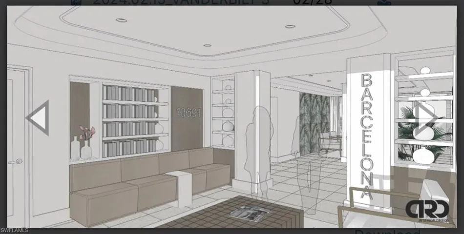 New lobby entry. Renderings are conceptual. Finished product may have changes.
