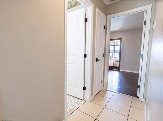 Hall featuring light hardwood / wood-style floors