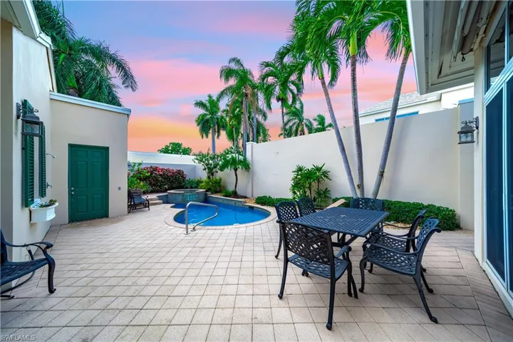 Built in heated courtyard pool