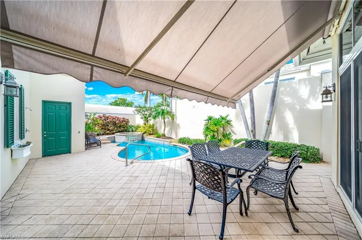 Awning for shade on hot summer days