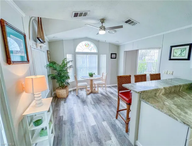 Hall looking toward kitchen and dining area