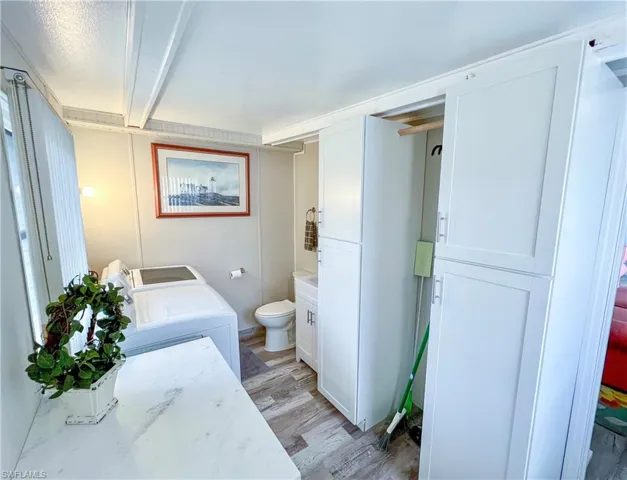 laundry and half bath
