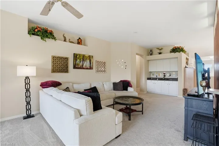 View of living area from kitchen table.