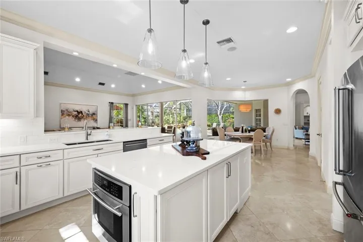 Kitchen open to family room