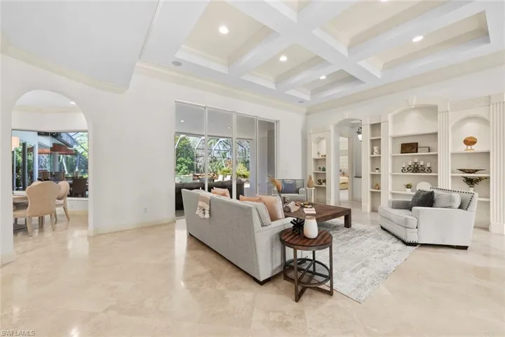 Living room into kitchen
