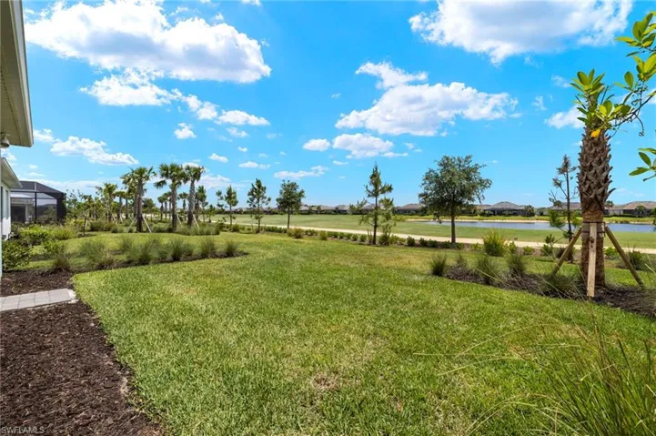 View of yard featuring a water view