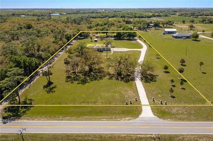 Aerial of both homes