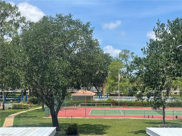 View of tennis court